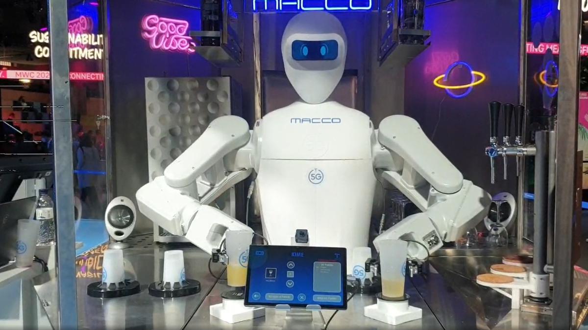 Robot que puede verse en el Mobile World Congress y en el que participa Efficold.