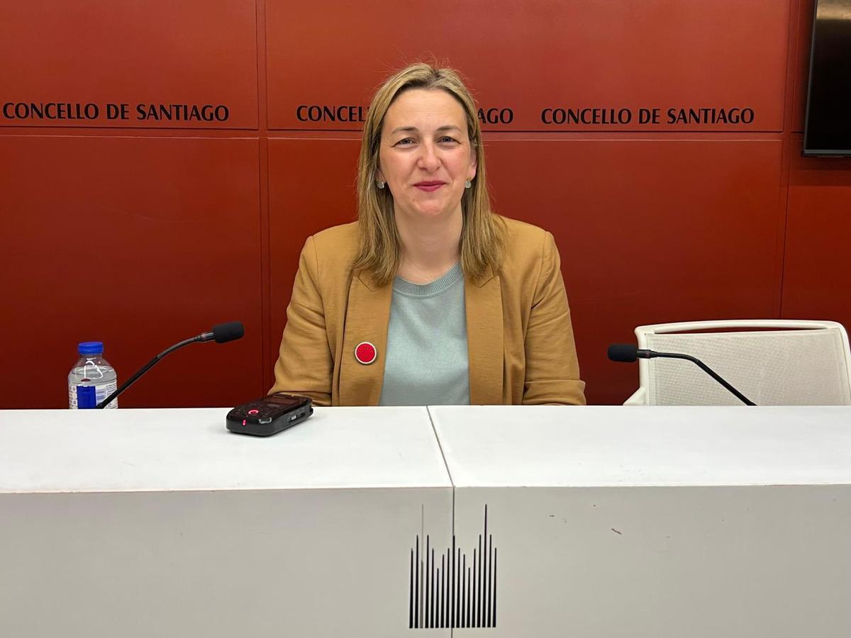 A concelleira portavoz do goberno, Míriam Louzao