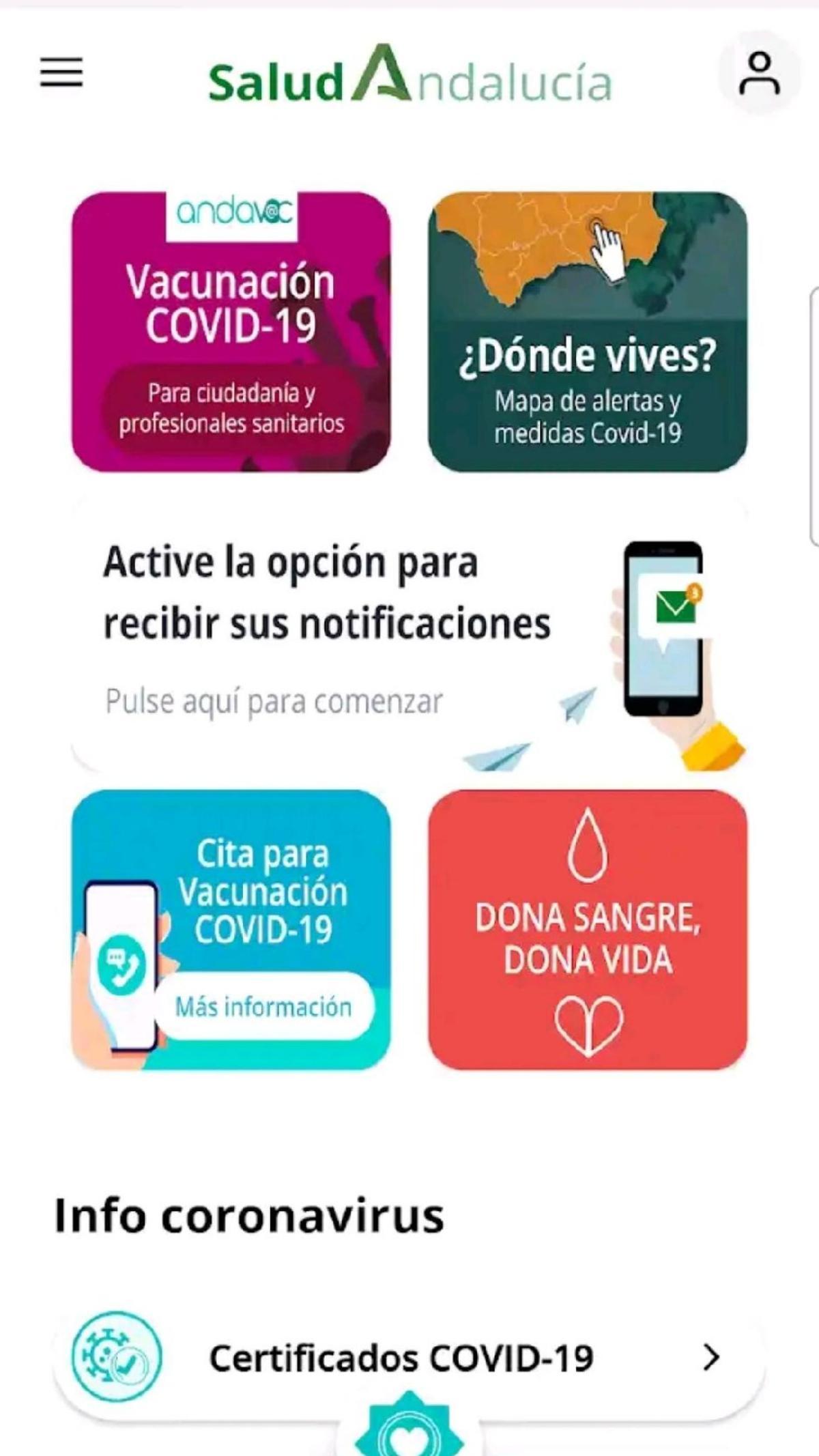 Imagen de la aplicación AviSAS