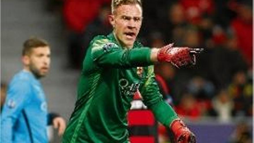 Ter Stegen, en un partit d&#039;aquest últim any amb el Barça.