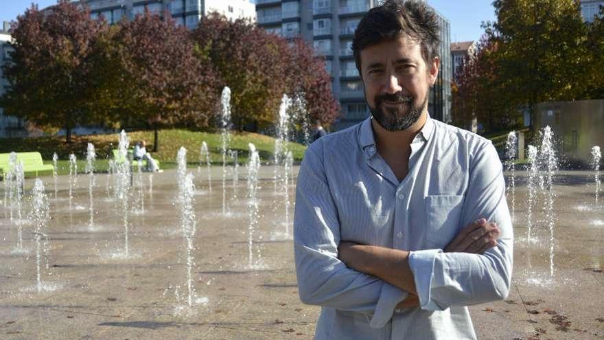 El secretario xeral de Podemos Galicia, Antón Gómez-Reino, en A Coruña.