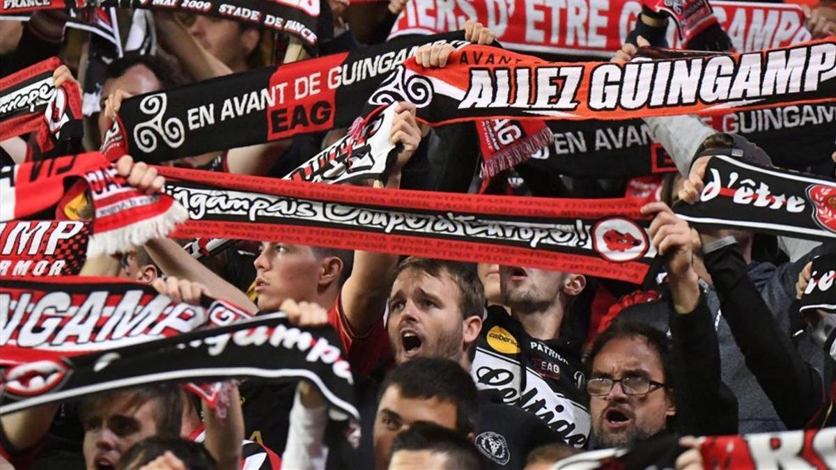 Los aficionados del Guingamp no podrán disfrutar este fin de semana del derbi ante el Rennes