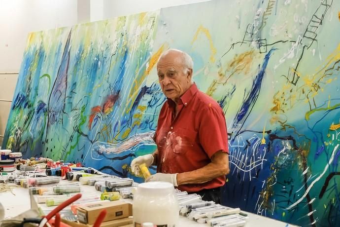 Las Palmas de Gran Canaria. El pintor Félix Juan Bordes en su estudio.  | 25/09/2019 | Fotógrafo: José Carlos Guerra