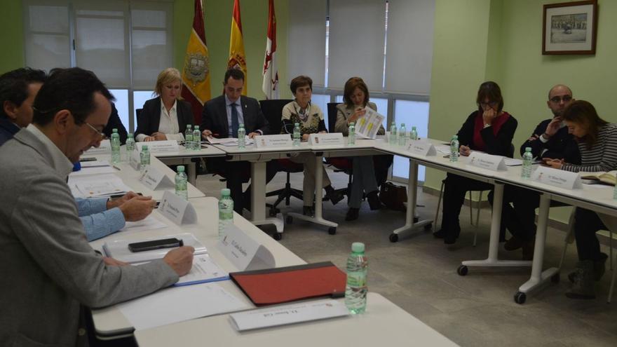 La Comisión de Seguimiento reunida en el Ayuntamiento de Benavente. | E. P.