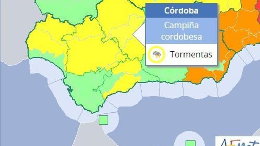 El tiempo en Córdoba: aviso amarillo por tormentas en toda la provincia