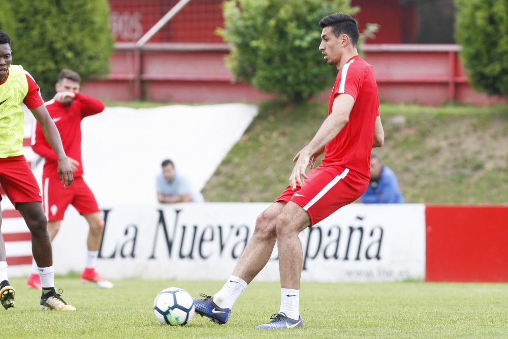 Entrenamiento del Sporting, miércoles