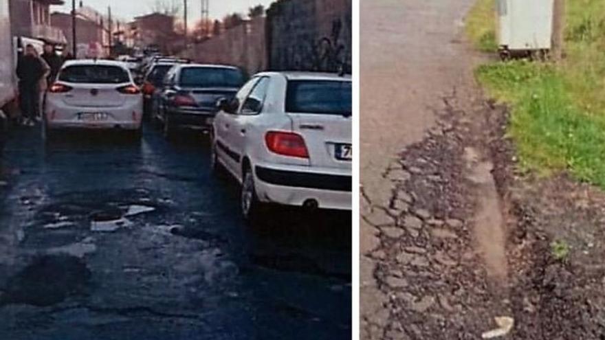 Queixas e medio cento de sinaturas veciñais para esixir o arranxo da ruinosa rúa A Calexa de Arzúa