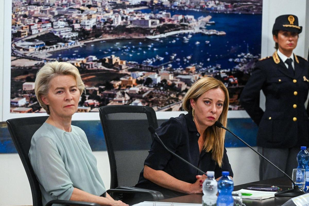 Von der Leyen visita Lampedusa invitada por Meloni