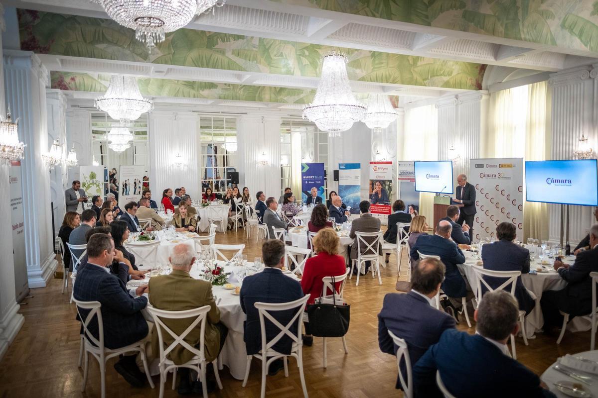 Santiago Sesé durante su intervención en el encuentro en el que hizo balance del año 2025.