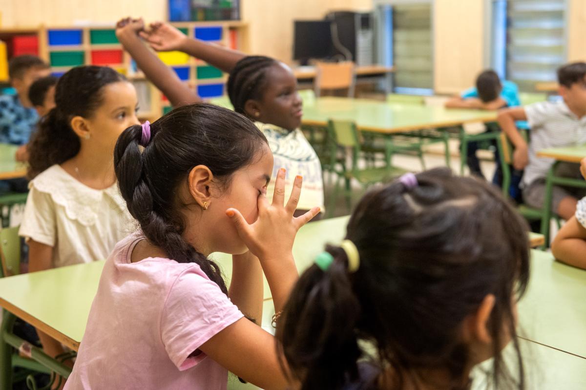 Primer día de colegio en la escuela Joan XXIII de Lleida