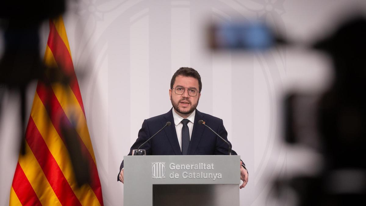 El presidente de la Generalitat, Pere Aragonès.