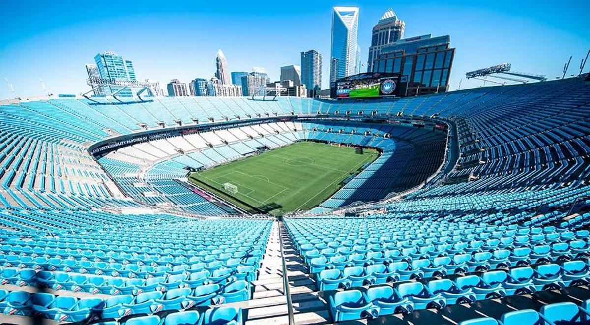 Aspecto del Bank of America Stadium de Charlotte, donde se celebra el partido del Real Madrid contra Pachuca.