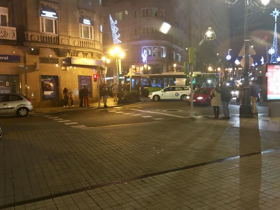 Una pareja, alcanzada en la calle Urzaiz mientras cruzaba unos metros más abajo de un paso de cebra