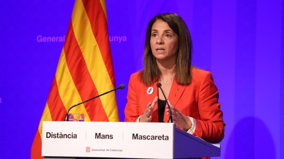 La consellera de la Presidència, Meritxell Budó, en roda de premsa posterior al Consell Executiu