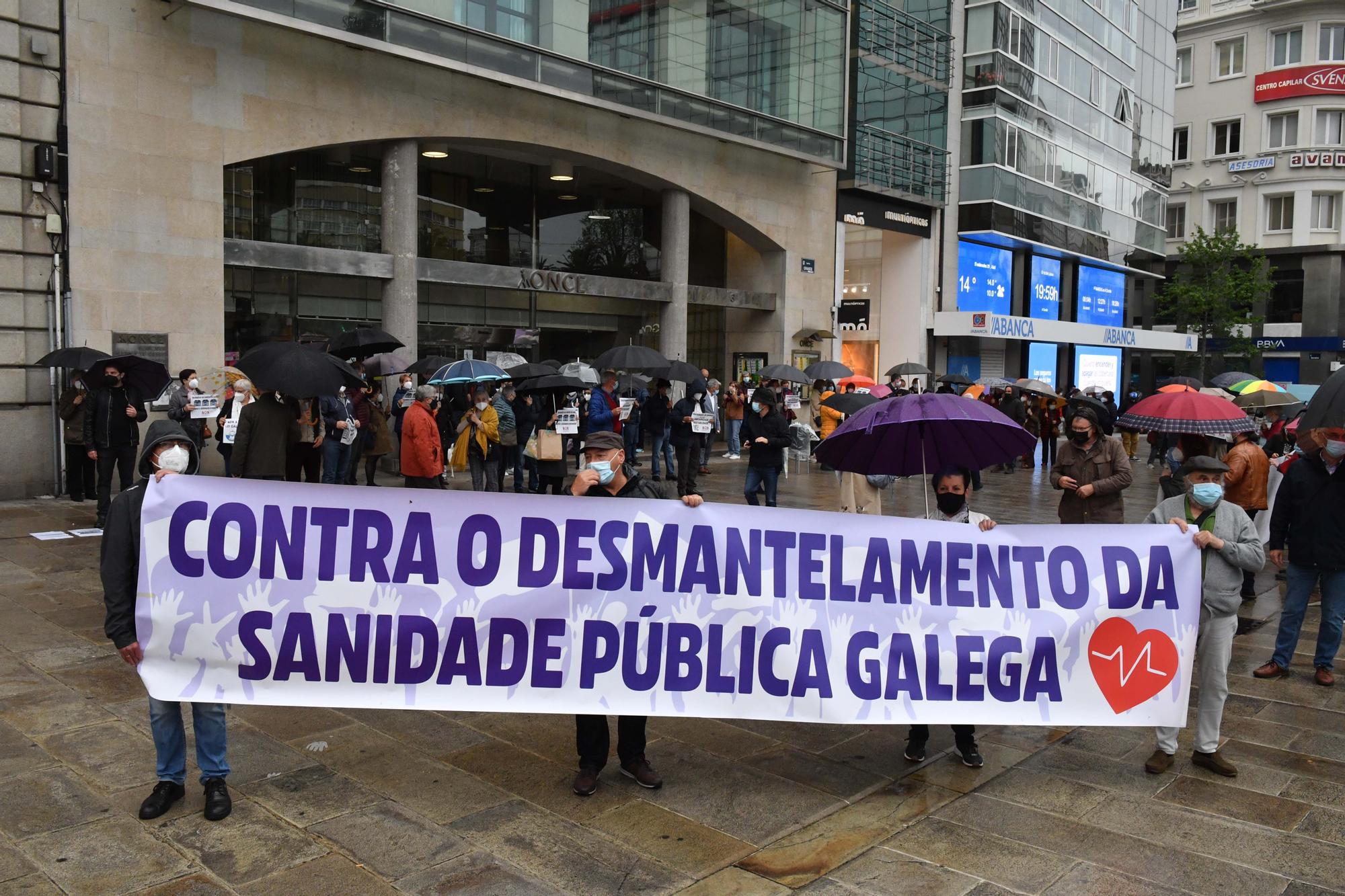 Concentración de SOS Sanidade Pública en el Obelisco