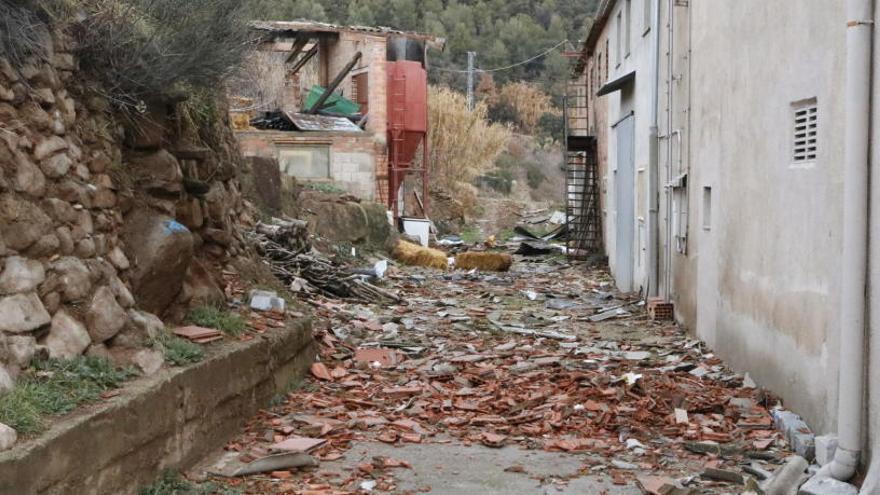 Una de les casses destrossades pel temporal.