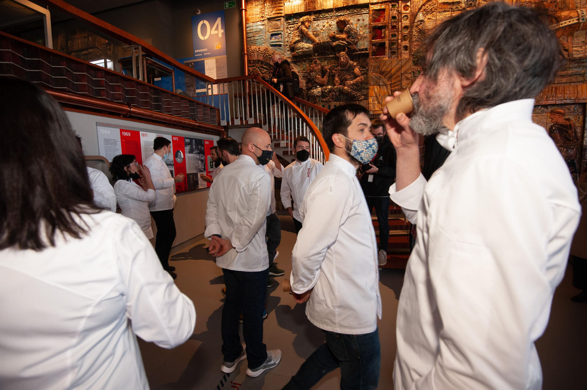 Encuentro con cocineros del grupo Nove en el Museo Estrella Galicia