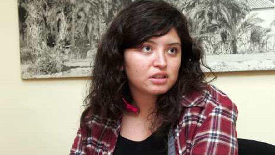 La representante estudiantil Luisa Pedraza, ayer.