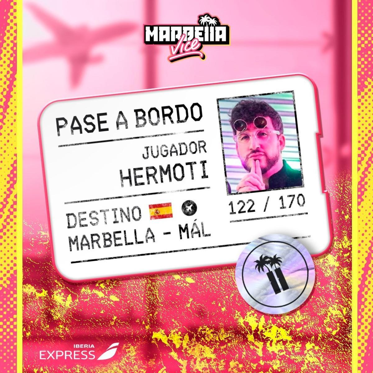 Pasaporte de Hermoti para Marbella Vice II