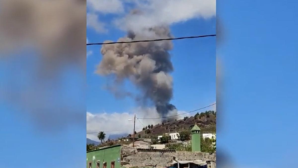 Una imagen de la erupción en La Palma.