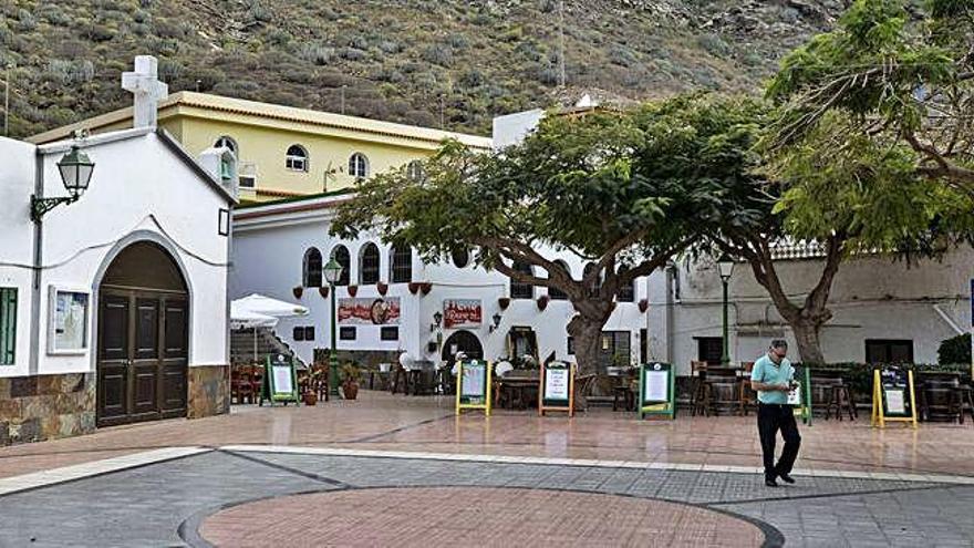 Imagen de la plaza situada en el barrio de Motor Grande, en Mogán.