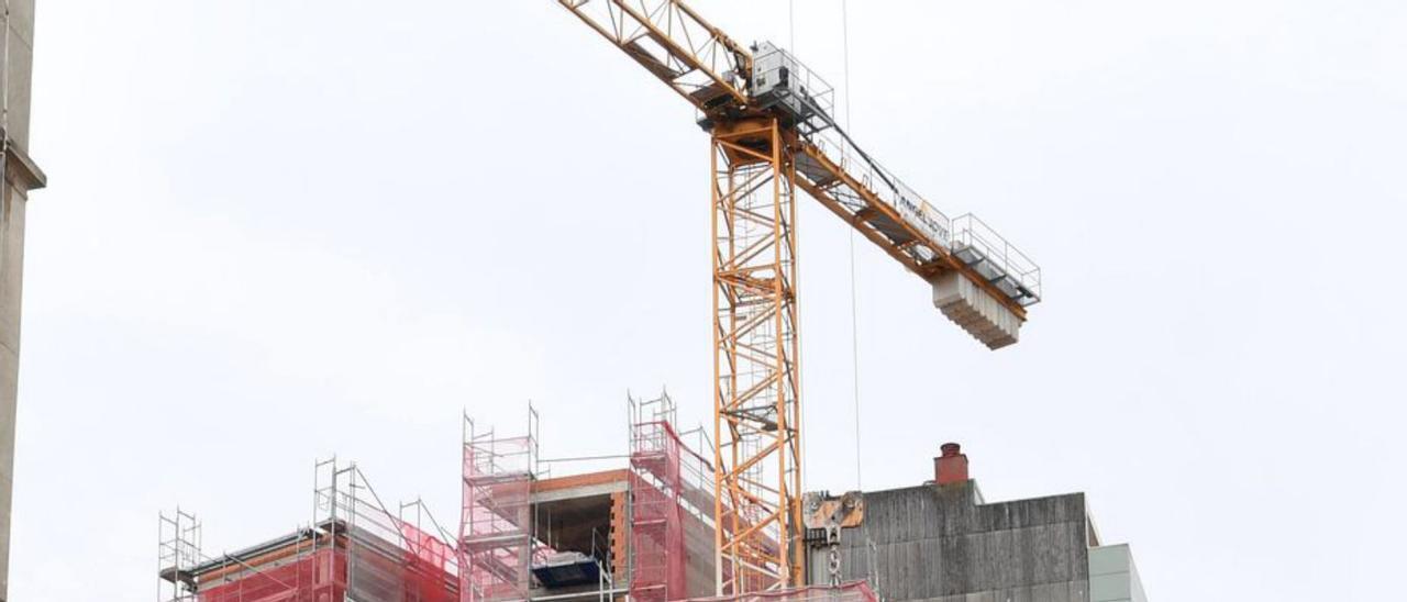 Obras de construcción en A Coruña.