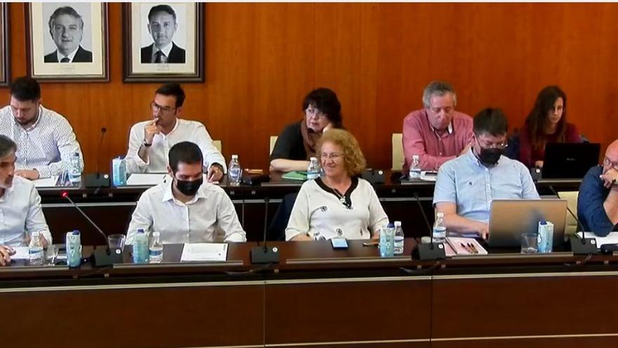 Grupos políticos en el pleno de Calp.