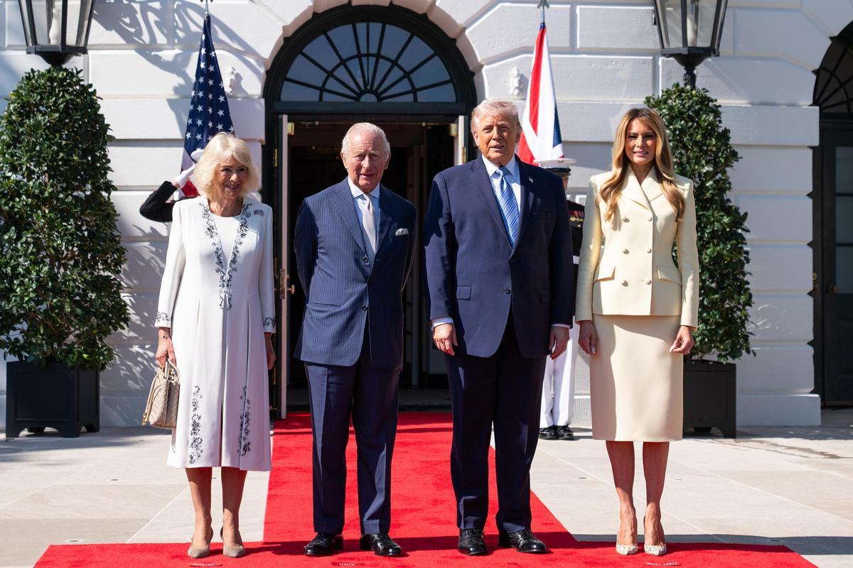 Trump recibe al rey Carlos III de Inglaterra en la Casa Blanca