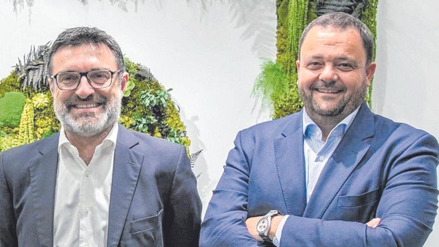 El presidente de GuinotPrunera, Marcel Prunera Colomer, y el consejero delegado, Jordi Tomàs Miras.