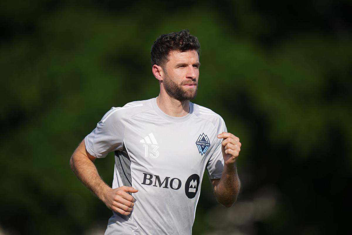 Müller durante un entrenamiento