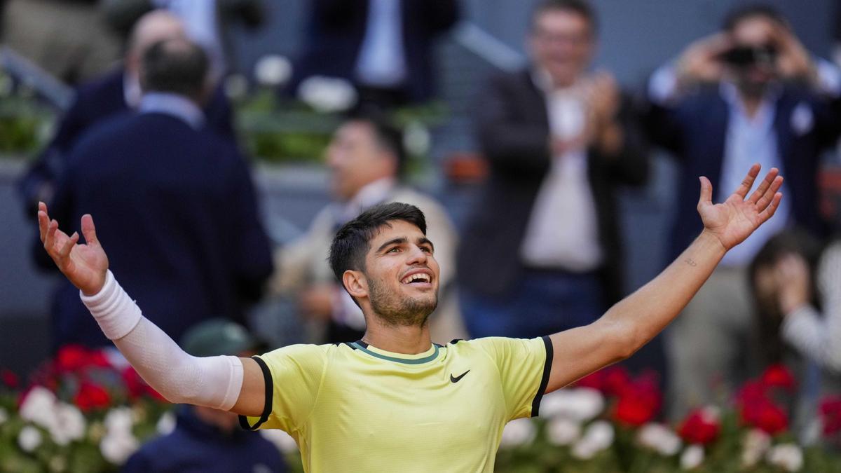 Alcaraz celebra su triunfo