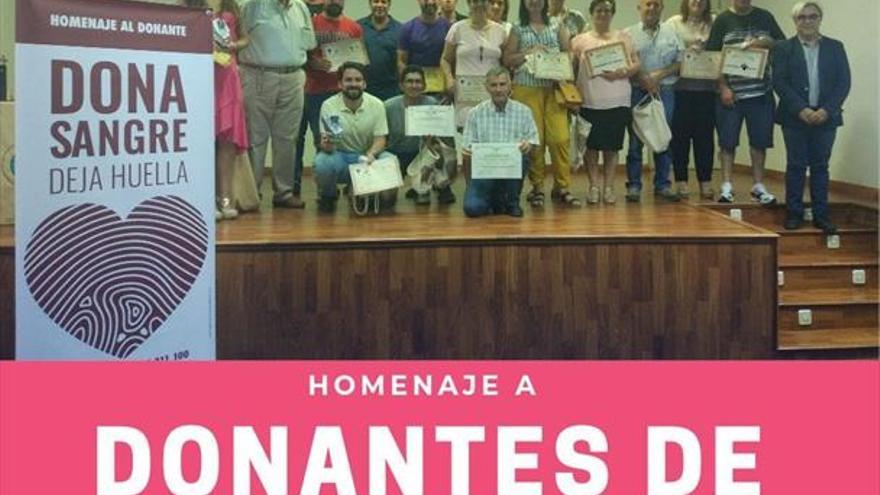 Homenaje a donantes de sangre en Alcaracejos