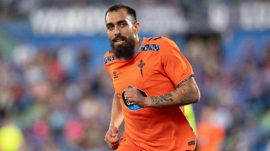 Borja Iglesias, en su último partido con el Celta el pasado mes de mayo contra el Getafe.