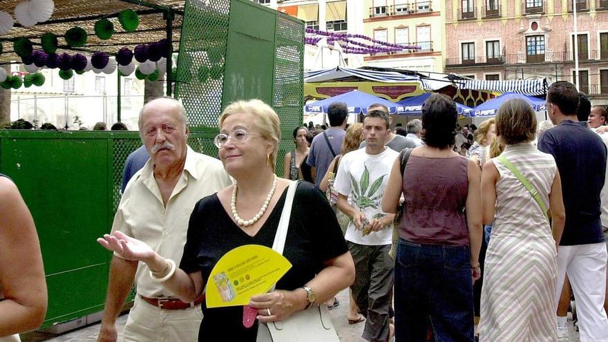 Antonio Tejero, junto a su mujer, en una imagen de archivo durante la Feria de Málaga.