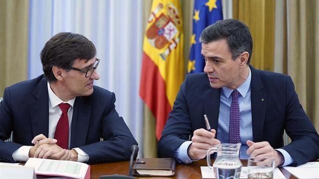 Pedro Sánchez y Salvador Illa, reunidos en la comisión de seguimiento del coronavirus