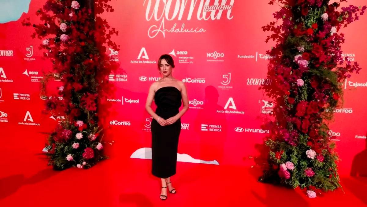 La actriz Verónica Sánchez, en la alfombra roja de los Premios Woman Andalucía.