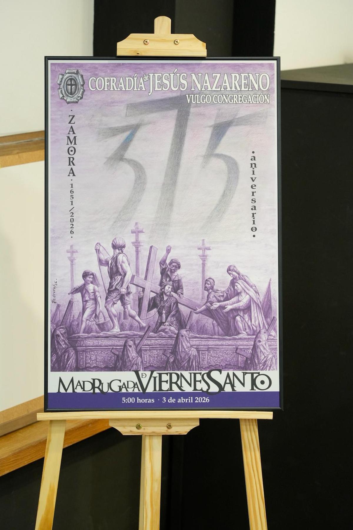 Presentación del cartel de la cofradía de Jesús Nazareno.
