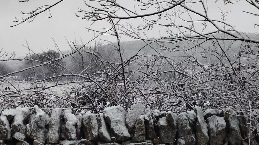 Nieve en Castell de Cabres, Vilafranca y Morella