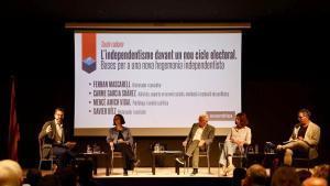 Ferran Mascarell, Carme Garcia, Mercè Amich y Xavier Díez, en el debate de la ANC este sábado