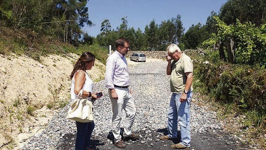 Jacobo Moreira y María Rodríguez en la pista de Veiga do Toxo.