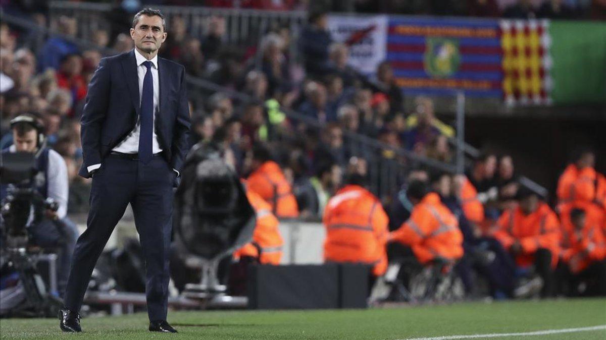 Valverde, durante el partido ante el Levante