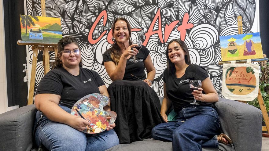 Los talleres de pintura que invitan a brindar con una copa de vino