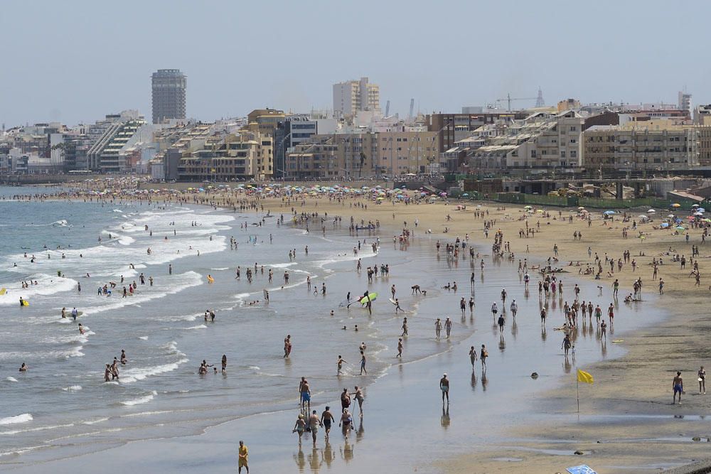 Día de playa en Las Canteras, agosto 2017