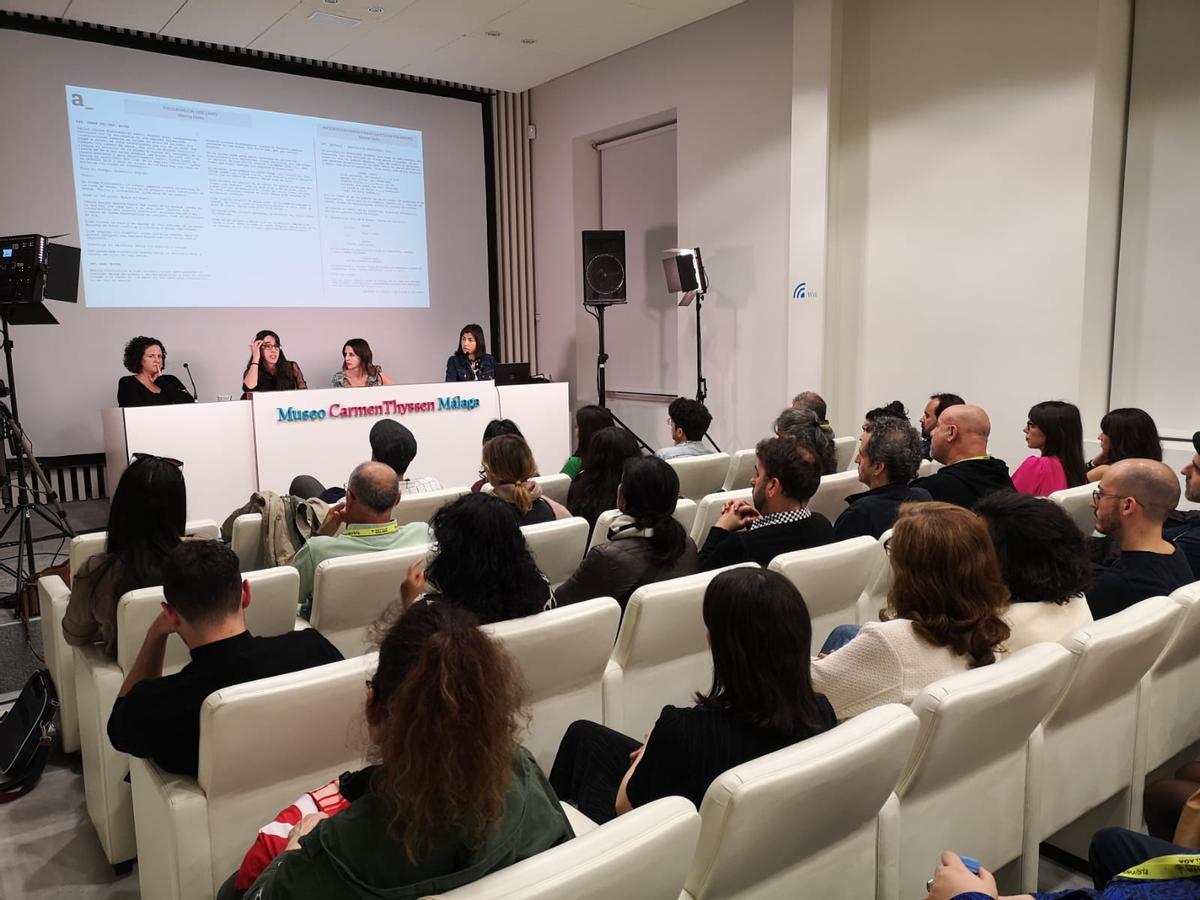 Un momento del encuentro con las guionistas.