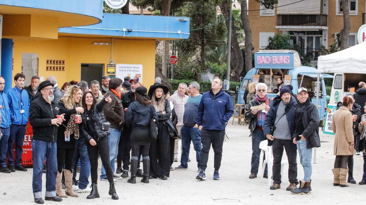 La sede de la Asociación de Vecinos de Platja d'en Bossa, durante el concierto homenaje a Ramón Bufí del 14 de marzo.