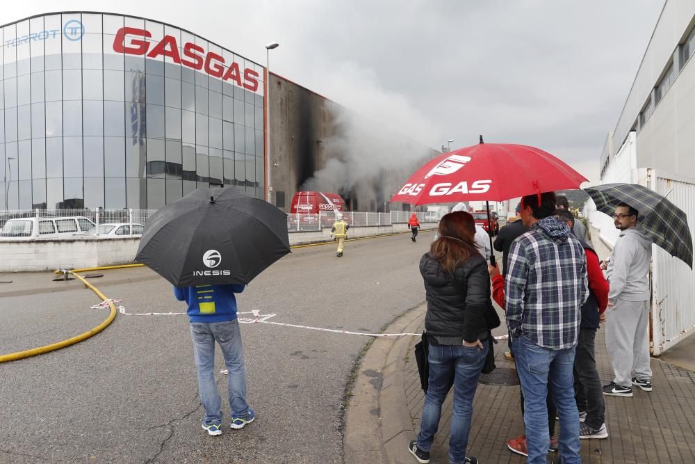 Incendi a la fàbrica de Gas Gas a Salt