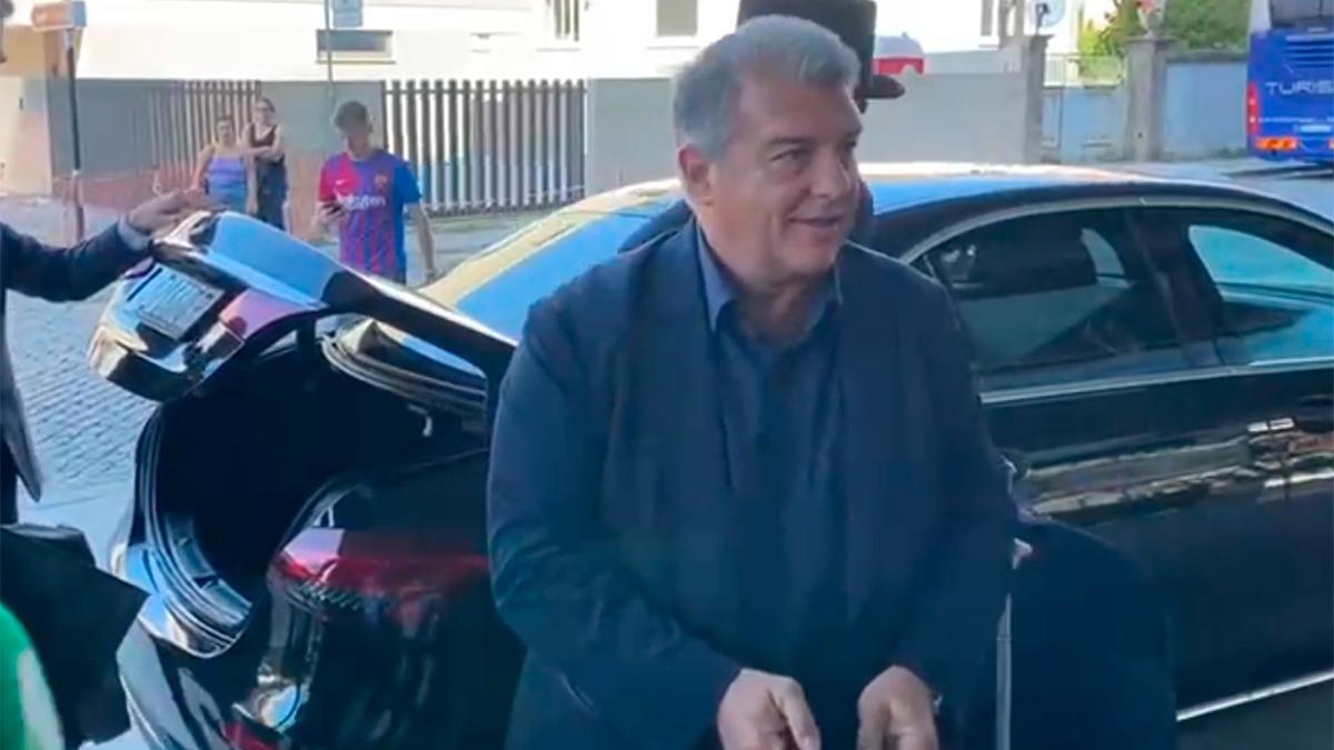 Joan Laporta ya está en Oporto