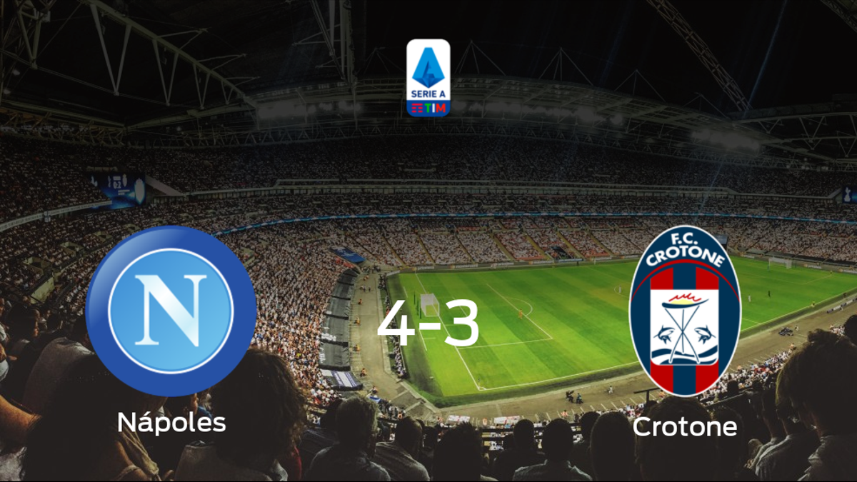 El Nápoles gana 4-3 al Crotone y se lleva los tres puntos