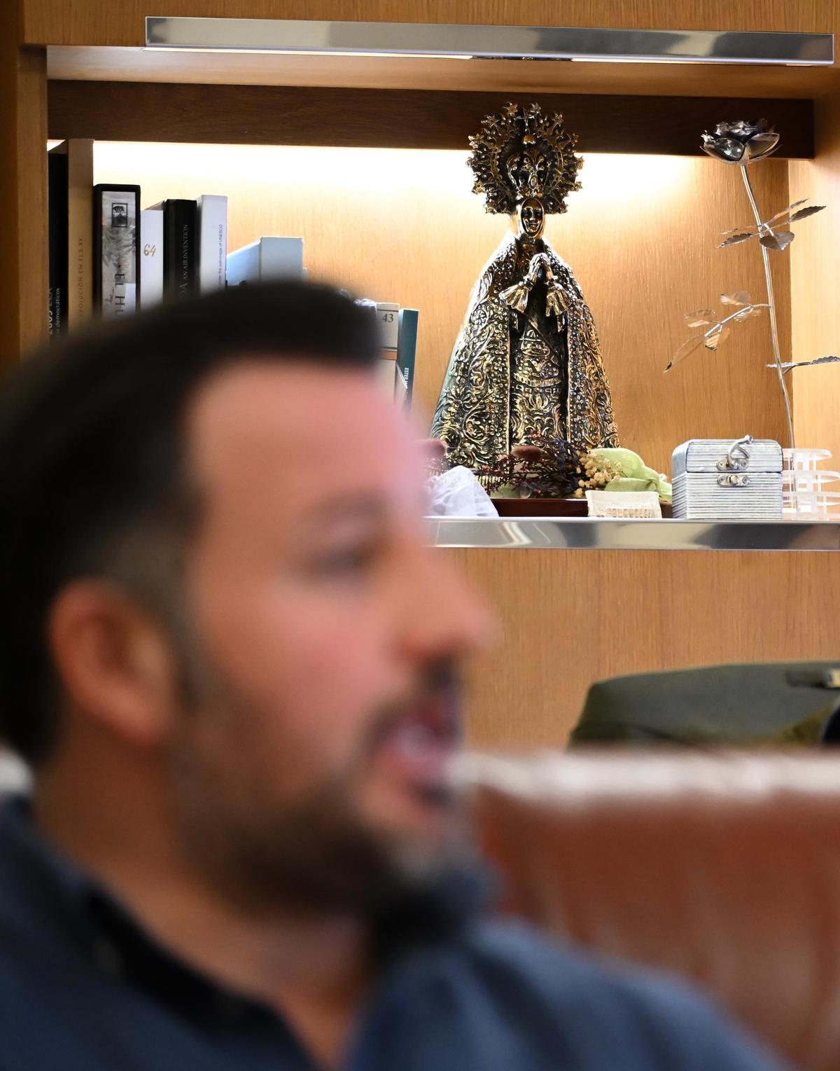 Pablo Ruz, en un momento de la entrevista en la Alcaldía.