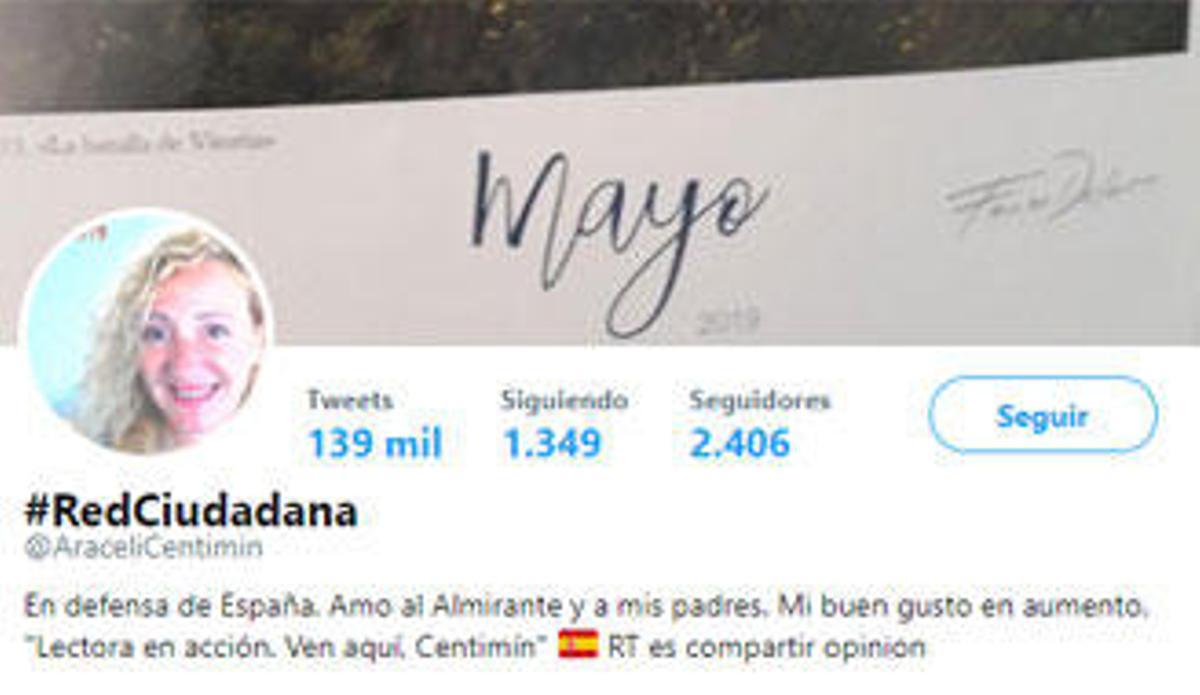 La cuenta de la famosa usuaria